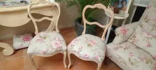 2 Sillas Madera Caoba Natural 35€ unidad