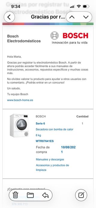 Secadora Bosch Serie 6 8kg