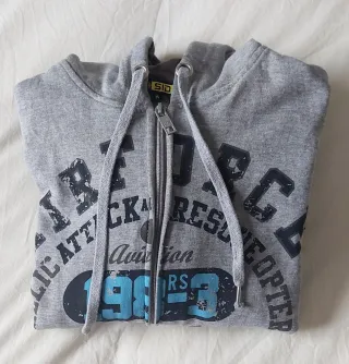 Sudadera Inside gris con cremallera Talla M