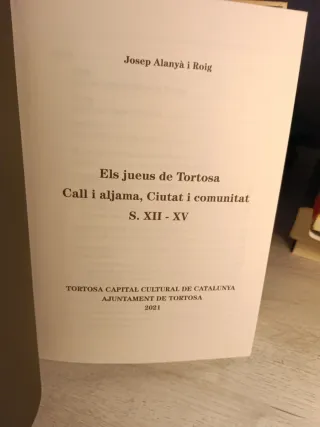 Els Jueus de Tortosa: S. XII-XV