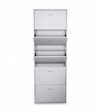 Zapatero Alto 5 Trampones. Blanco Brillo