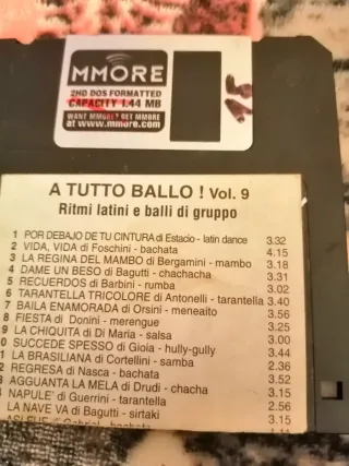 Porta floppy LISCIO con floppy musica