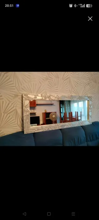 Espejo decorativo plateado