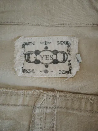 Chaqueta militar beige mujer