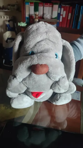 Peluche cane grigio