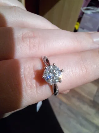 Anello Moissanite Acciaio + Certificato