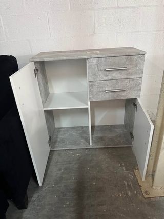 Aparador gris y blanco nuevo