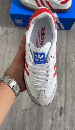 Zapatillas Adidas Samba Blancas y Rojas