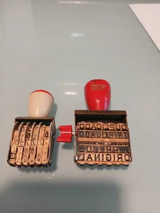 5 tampones con Sujetador Metálico vintage