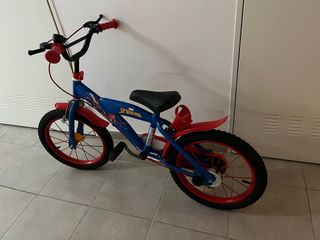 Bicicleta Spiderman 16 Azul y Roja