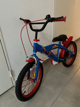 Bicicleta Spiderman 16 Azul y Roja