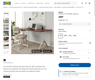 Mesa Escritorio Oficina IDÅSEN Ikea