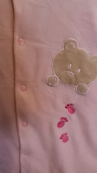 Abrigo saco bebé rosa