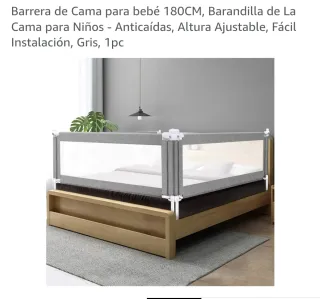 Barrera de Cama Infantil ZehnHase Gris
