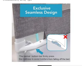 Barrera de Cama Infantil ZehnHase Gris