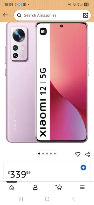 Teléfono Xiaomi 12 256GB Morado Sellado