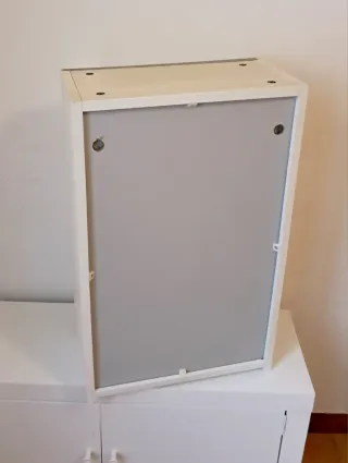 Mueble de Baño Espejo Blanco con estantes de crist