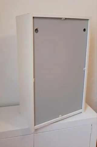 Mueble de Baño Espejo Blanco con estantes de crist