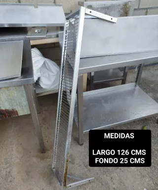 Balda estanteria acero inoxidable 126x25 cm