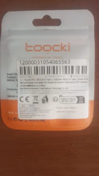 Adaptador Micro USB a Tipo C Toocki