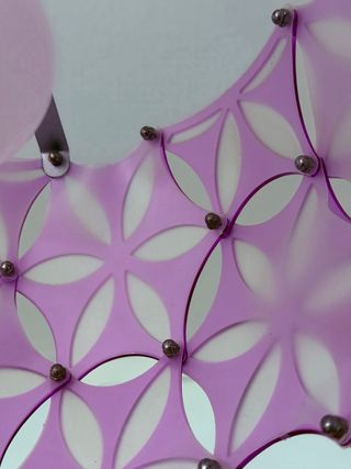 Lámpara juvenil lila y plata Leroy Merlin