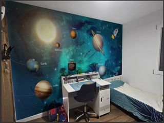 Papel pintado decorativo floral