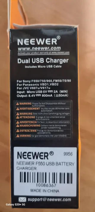 Cargador Dual USB Neewer NW-USBF550