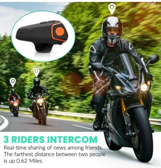 3 unidades Manos Libres Intercomunicador Moto