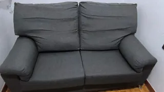 Sofá 3 plazas gris tela  Urge vender