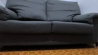 Sofá 3 plazas gris tela  Urge vender