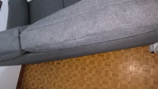 Sofá 3 plazas gris tela  Urge vender