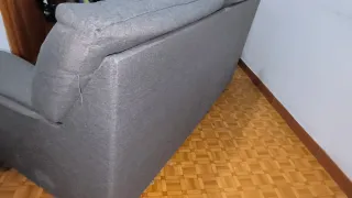 Sofá 3 plazas gris tela  Urge vender