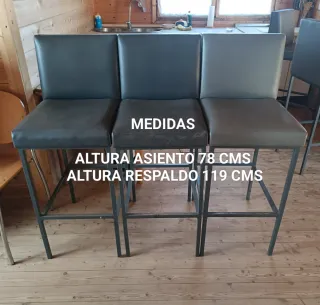 Lote de 7 taburetes altos (PRECIO UNIDAD )