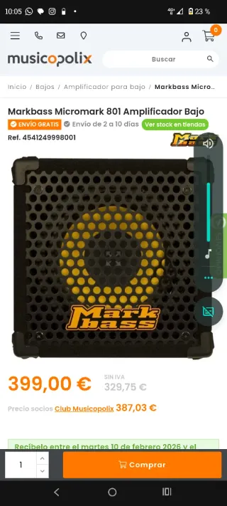 Amplificador Bajo Markbass Micromarck 801