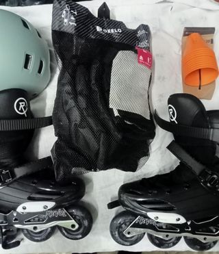 Kit Patines + Casco + Protecciones + Conos