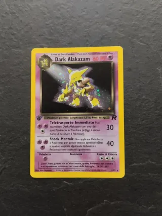 Dark Alakazam Holo 1st Edition Carta Pokémon