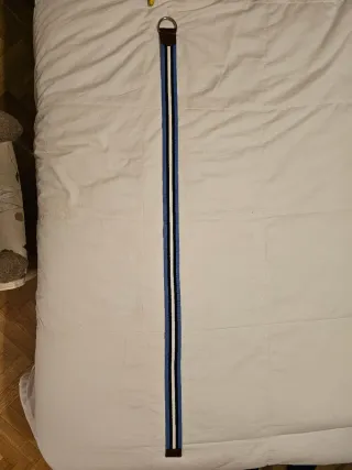 Cinturón Tommy Hilfiger Rayas Azul Blanco Negro