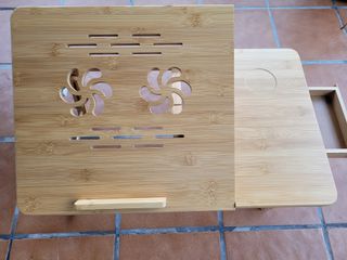 Mesa portátil bambú plegable