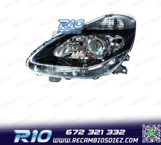 FARO IZQ PARA RENAULT CLIO III COLLECTION 09-12 NEGRO