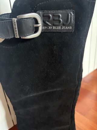 Botas altas Replay ante negro