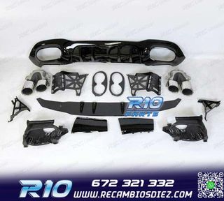 DIFUSOR MERCEDES CLASE A V177 AMG 18- SEDAN LOOK A45 + COLAS