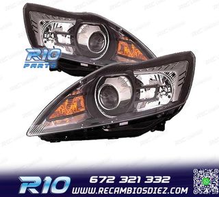 FAROS XENON PARA FORD FOCUS III 08-10 FONDO NEGRO