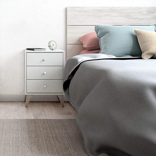 Cabecero Y 2 Mesitas De Noche. Blanco Velho/Blanc