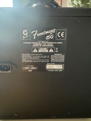 Amplificador Guitarra Fender Frontman 15G