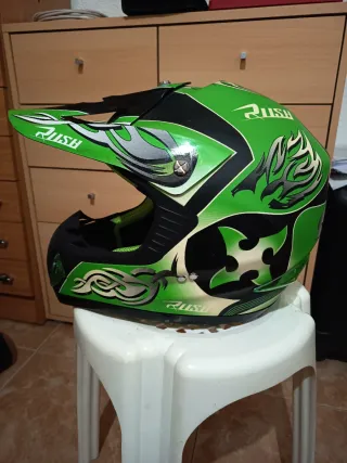 Casco Rush Motocross Verde