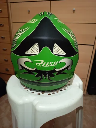 Casco Rush Motocross Verde