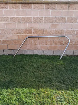 Barandilla piscina metal plateado