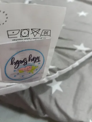 Protector Cuna Estrellas Gris