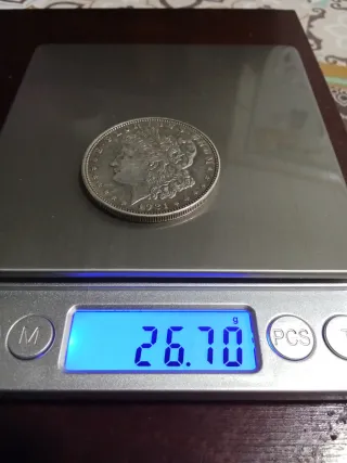 Dólar Morgan Plata 1921 Denver MBC+