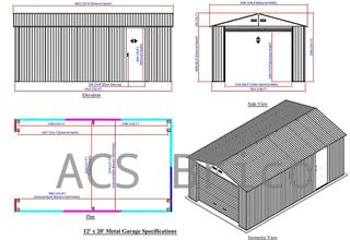 Garaje Metálico Lyon 591x352x259 cm - Duramax